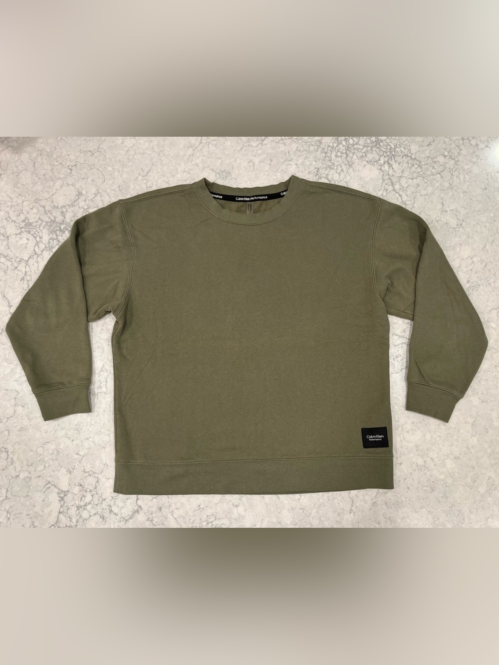 Olive Green Calvin Klein Pullover Sweatshirt